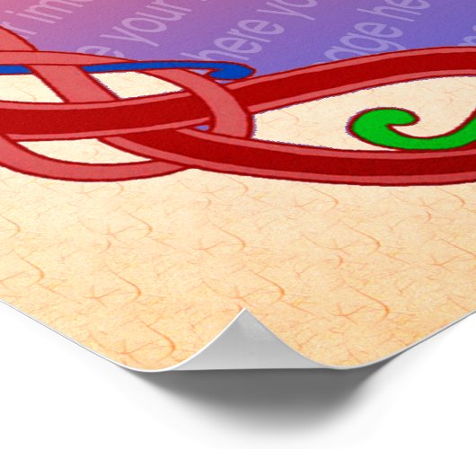 ケルト結び目模様デザイン独自の写真を作成 ポスター (角)