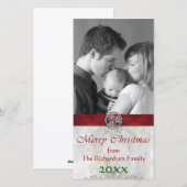 ケルト結び目模様トリスケリオンホリデークリスマスフォト シーズンカード (正面/裏面)