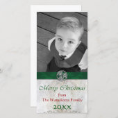 ケルト結び目模様トリスケリオンホリデークリスマスフォト シーズンカード (正面/裏面)