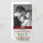 ケルト結び目模様トリスケリオンホリデークリスマスフォト シーズンカード (正面/裏面)