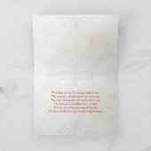 ケルト結び目模様トリスケリオンレッド&グリーンクリスマスカード シーズンカード (内部)