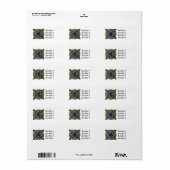 ケルト結び目模様ドールグリーンブルー ラベル (フルシート)