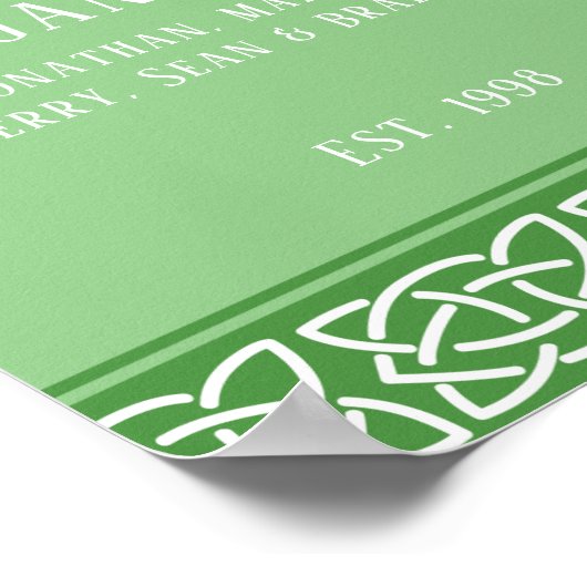 ケルト結び目模様バンドカスタムファミリー ポスター (角)