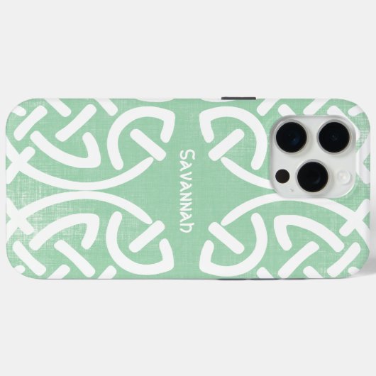 ケルト結び目模様パターン任意の色パーソナライズされたiPhone Case-Mate iPhoneケース (裏面 (横))