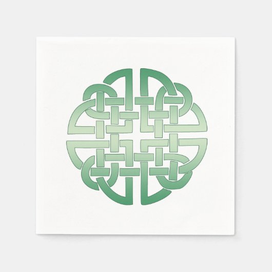 ケルト結び目模様パターン(編集可能な背景色) スタンダードカクテルナプキン (正面)