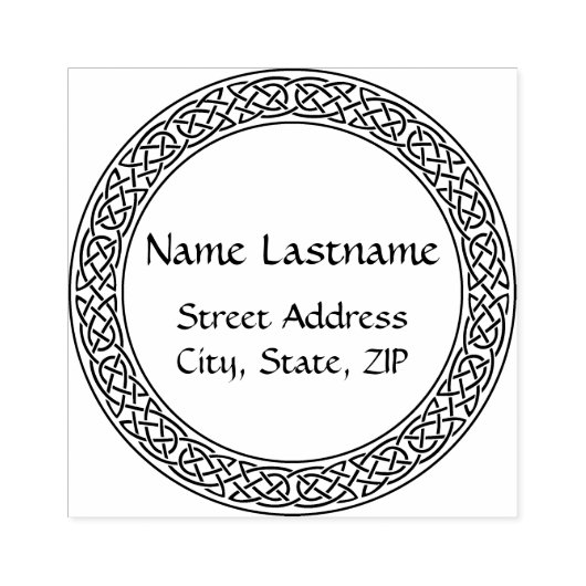 ケルト結び目模様パーソナライズされたゴム印 ラバースタンプ (インプリント)