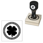 ケルト結び目模様フォーリーフクローバースタンプ ラバースタンプ (押印)