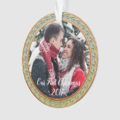 ケルト結び目模様フレーム及び"私達の初めてのクリスマス" オーナメント (正面)