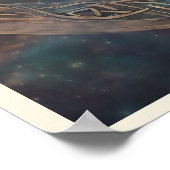 ケルト結び目模様ブロンドヘアファンシーフルポートレート女性 ポスター (角)