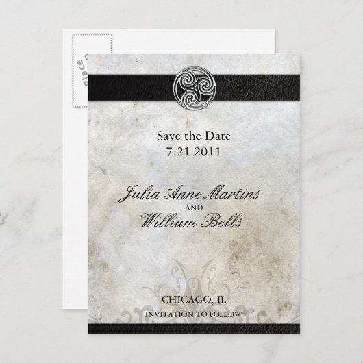 ケルト結び目模様ポストカードの保存 案内ポストカード (正面/裏面)