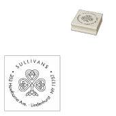 ケルト結び目模様モダンシャムロックファミリー差出人住所 ラバースタンプ (押印)