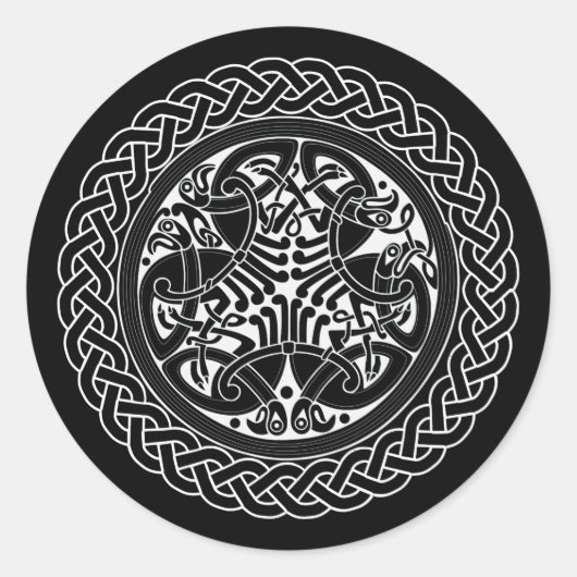 ケルト結び目模様リングや輪 ラウンドシール (正面)