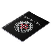 ケルト結び目模様レッド金属カスタマイズ可能なノートブック ノートブック (左側)