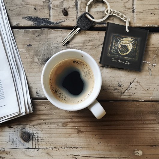 ケルト結び目模様ワーククリームドラゴン キーホルダー