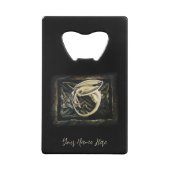 ケルト結び目模様ワーククリームドラゴン クレジットカード栓抜き (裏面)