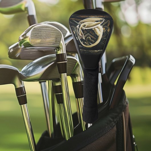 ケルト結び目模様ワーククリームドラゴン ゴルフヘッドカバー