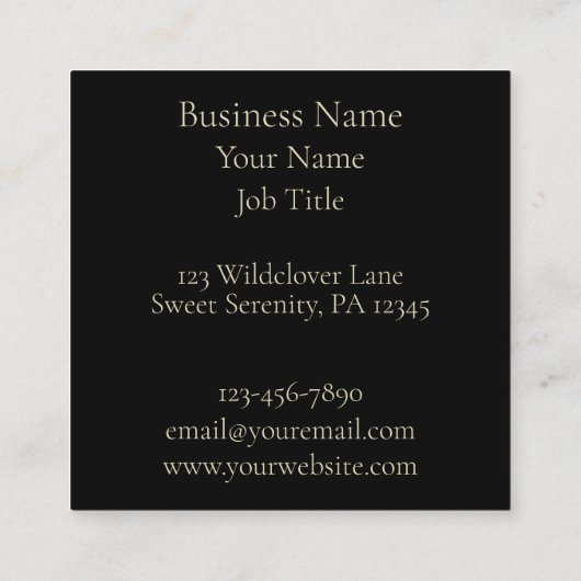 ケルト結び目模様ワーククリームドラゴン スクエア名刺 (裏面)