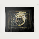 ケルト結び目模様ワーククリームドラゴン タペストリー (正面(横))