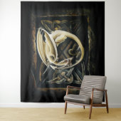 ケルト結び目模様ワーククリームドラゴン タペストリー (インサイチュ)