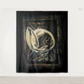 ケルト結び目模様ワーククリームドラゴン タペストリー (正面)