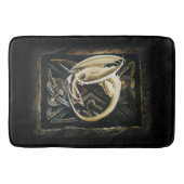 ケルト結び目模様ワーククリームドラゴン バスマット (正面)