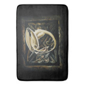 ケルト結び目模様ワーククリームドラゴン バスマット (正面縦)