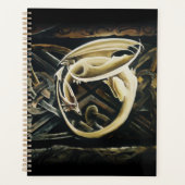 ケルト結び目模様ワーククリームドラゴン プランナー手帳 (正面)