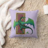 ケルト結び目模様ワークグリーンドラゴンパープル クッション (ブランケット)