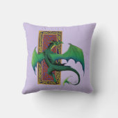 ケルト結び目模様ワークグリーンドラゴンパープル クッション (裏面)
