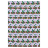 ケルト結び目模様ワークグリーンドラゴンパープル テーブルクロス (正面)