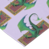 ケルト結び目模様ワークグリーンドラゴンパープル テーブルクロス (アングル)