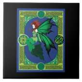 ケルト結び目模様ワークグリーンフェアリー タイル (正面)