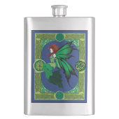 ケルト結び目模様ワークグリーンフェアリー フラスク (正面)