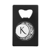 ケルト結び目模様ワークムーンサークルモノグラム クレジットカード栓抜き (裏面)