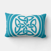 ケルト結び目模様任意のカスタムカラーピローを選択 ランバークッション (裏面)