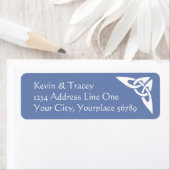 ケルト結び目模様住所 シール – コーンフラワー (インサイチュ)