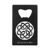 ケルト結び目模様作業円 クレジットカード栓抜き (正面)