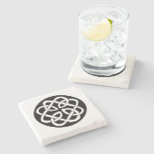 ケルト結び目模様作業円 ストーンコースター (横)