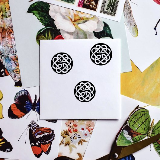 ケルト結び目模様作業円 ラバースタンプ