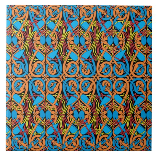 ケルト結び目模様動物臨床パターン タイル (正面)