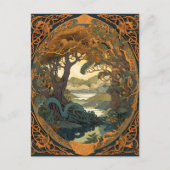 ケルト結び目模様景観木結び糸細工 ポストカード (正面)