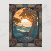 ケルト結び目模様景観木結び糸細工 ポストカード (正面)