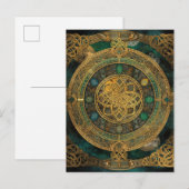 ケルト結び目模様結び糸細工 ポストカード (正面/裏面)