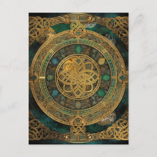 ケルト結び目模様結び糸細工 ポストカード (正面)
