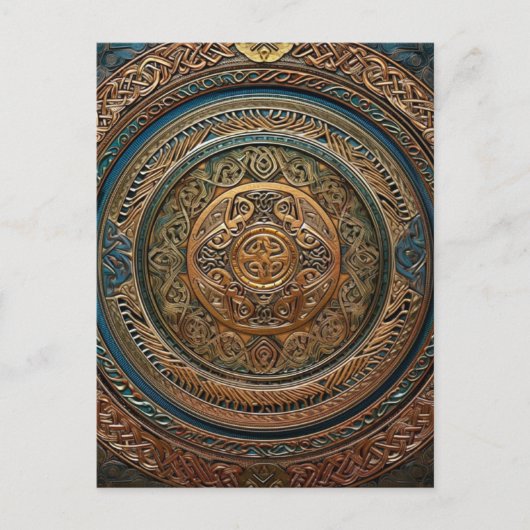 ケルト結び目模様結び糸細工 ポストカード (正面)