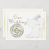 ケルト結び目模様結婚式招待状セット 招待状 (正面/裏面)