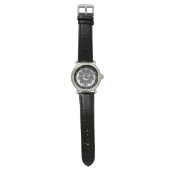 ケルト結び目模様花、白ピンクアメジスト宝石 腕時計 (フラット)