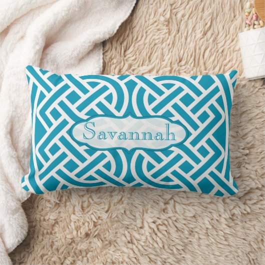 ケルト結び目模様選択カラーパーソナライズされた枕 ランバークッション (ブランケット)