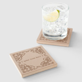 ケルト結び目模様部族デザインブラウン風化版 ストーンコースター