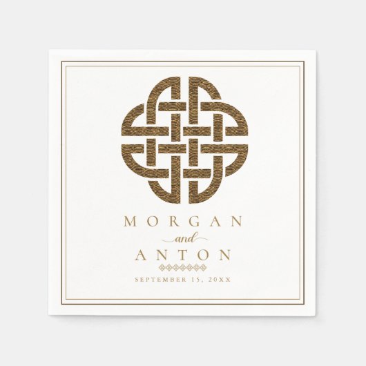 ケルト結び目模様 | アイリエレガントッシュ結婚ズ スタンダードカクテルナプキン (正面)